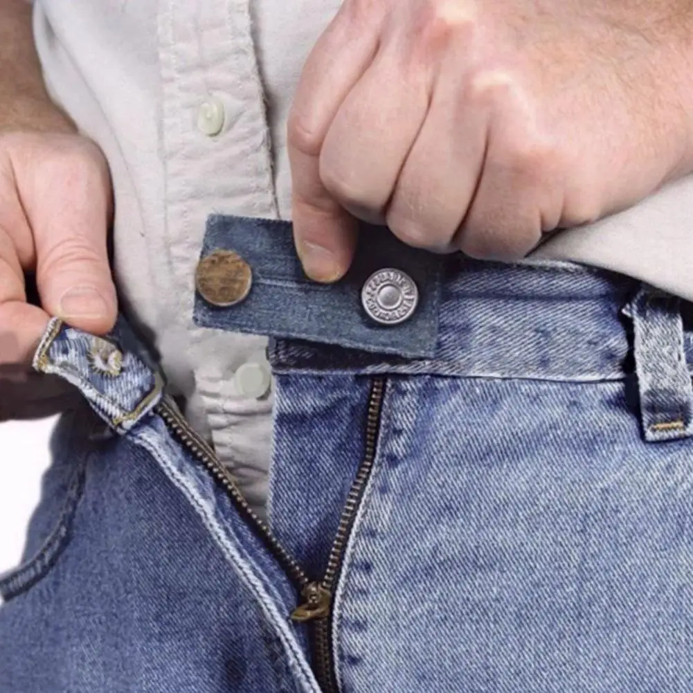3 шт./компл. джинсы Джинсовый пояс талии расширитель кнопка Одежда Аксессуары