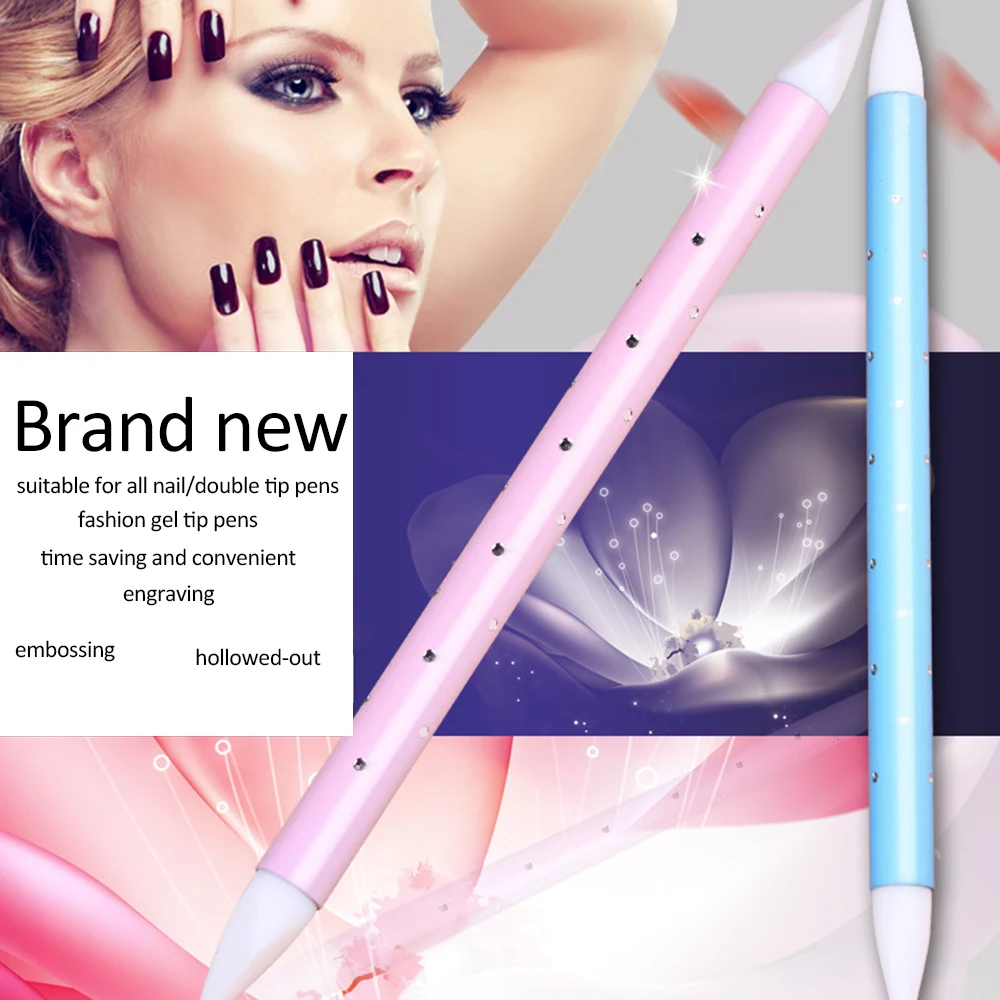 5 шт. двойная головка для дизайна ногтей дизайн полый резьбы по дереву