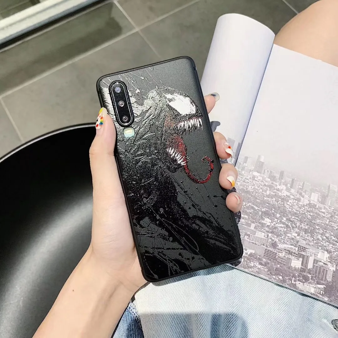 Marvel Venom 3D Relief TPU Back Phone Case for Samsung S8 note9 Huawei iphone 6 s 7 8 plus 11 Pro Max X XS Xr Cover |