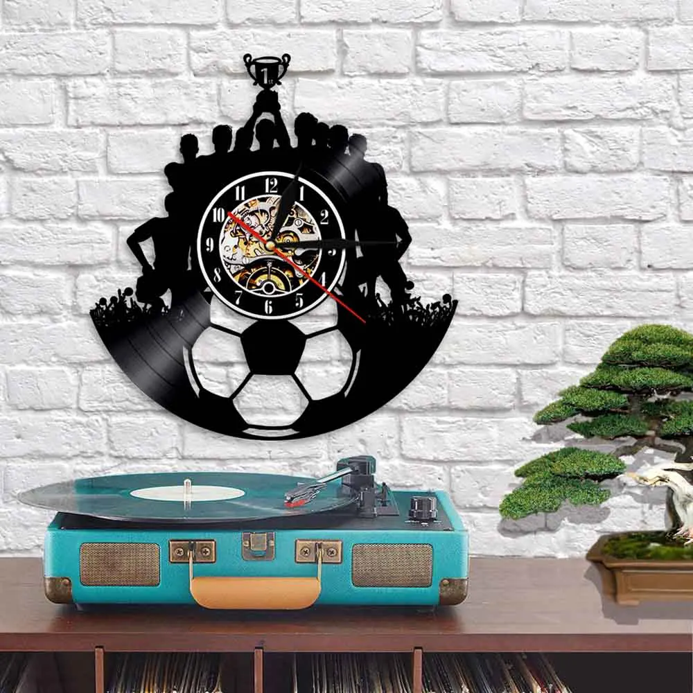 Настенные часы с виниловыми пластинами винтажные художественные украшения