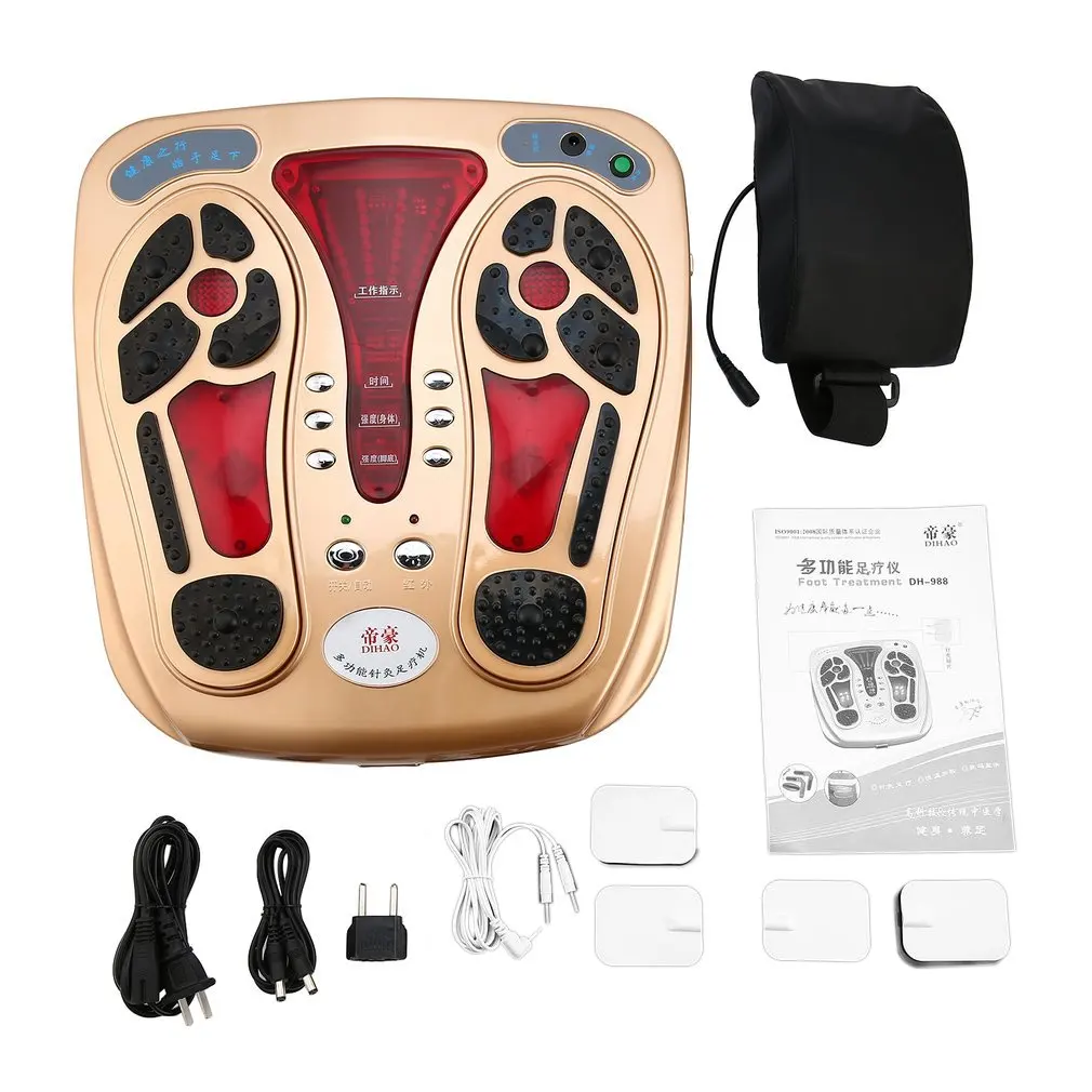 Multifunctional Body Health Care Foot Massaging Device Electromagnetic Infrared Wave Pulse Foot Massager EU Plug