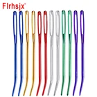 Спицы для вязания FLRHSJX, с большим ушком, с изогнутым кончиком игл, 416 шт.