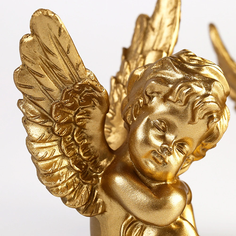 

2PCS European Home Decoration Cherub Resin Statue Sculpture Decorative Baby Art Angel Figurine Garden Miniature Creativity