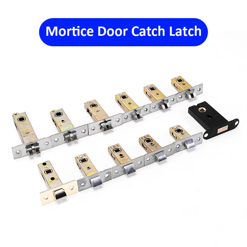 

35mm-70mm Flat Tongue Lock Mortice Tubular Latch Stainess Steel Internal Door Bolt Facility Sprung Catch for Bathroom Toilet