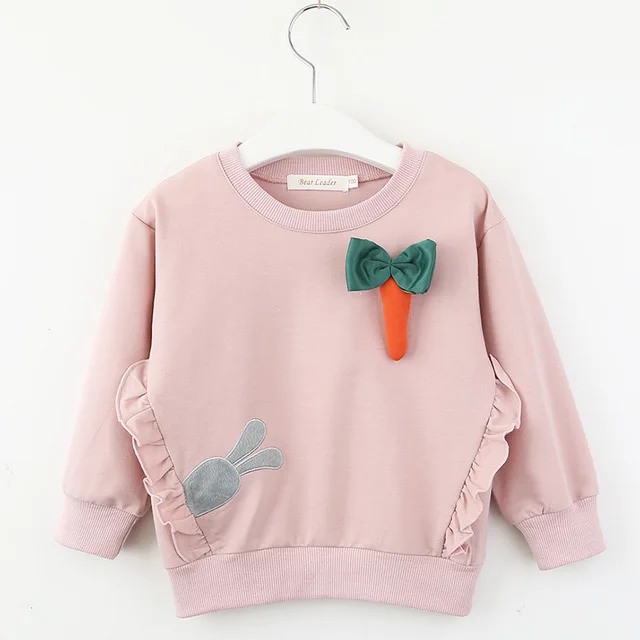 pink az1776 Bear Leader/детская одежда; Новинка г.; Весенняя детская одежда для мальчиков и девочек с рисунком динозавра; Лоскутная Толстовка принцессы; одежда; От 2 до 7 лет - Цвет: pink az1776