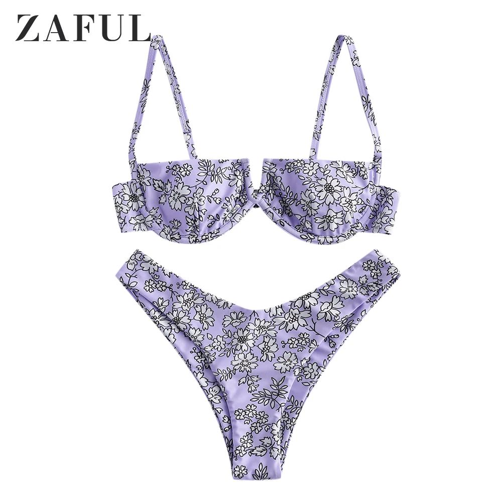 Женский раздельный купальник на косточках с V образным вырезом|Купальники| |