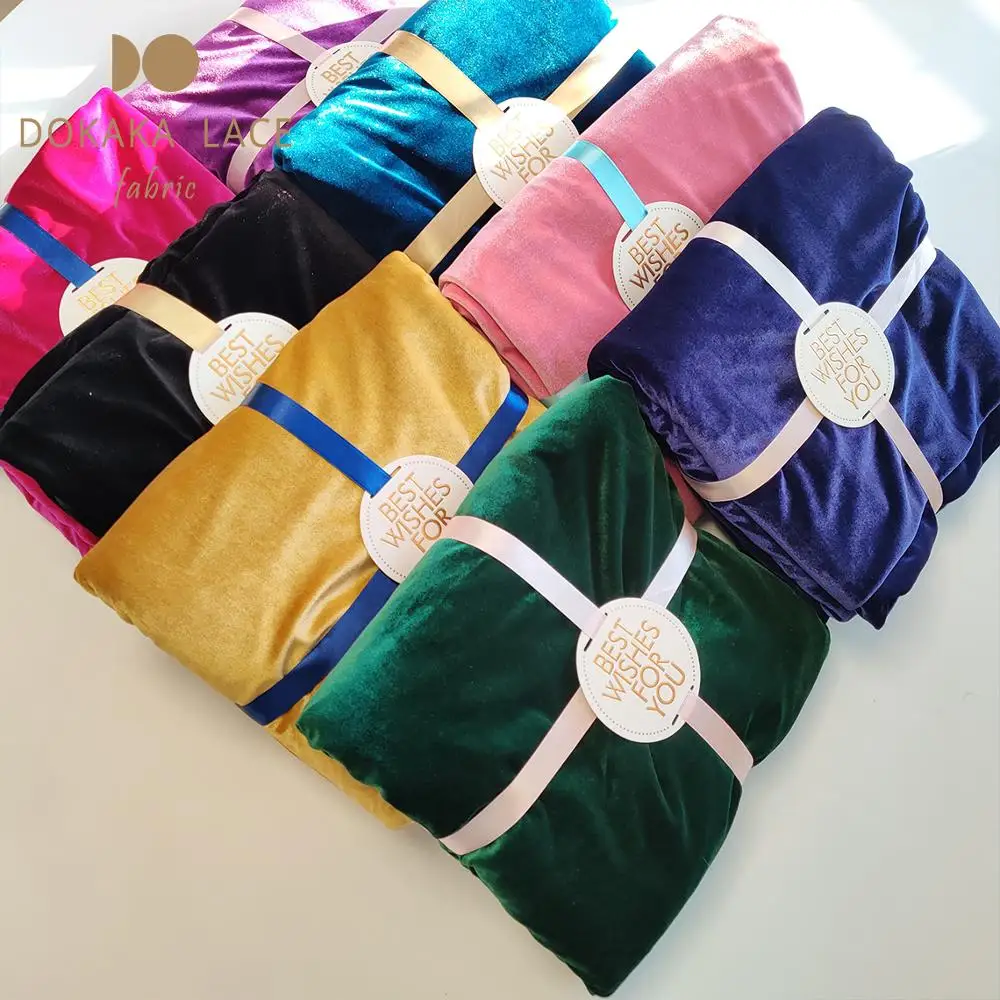 Эластичная бархатная ткань для свадебного платья невесты Корейская 100 см * 165