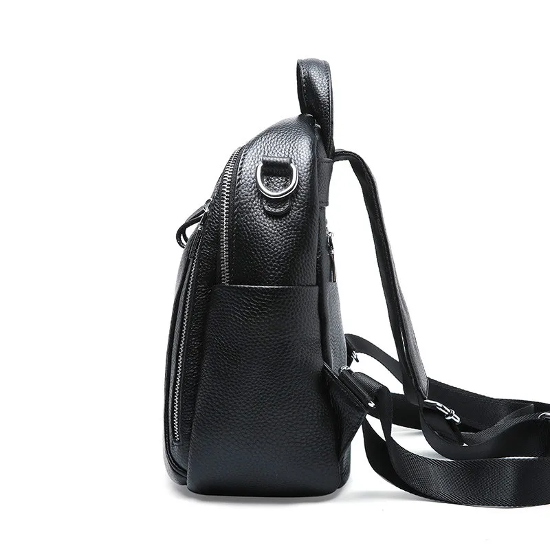 

2020 New Mini Backpack For Girls 100% Genuine Leather Women Backpacks Small Ladies Backpack Travel Bag Girls School Bag Black