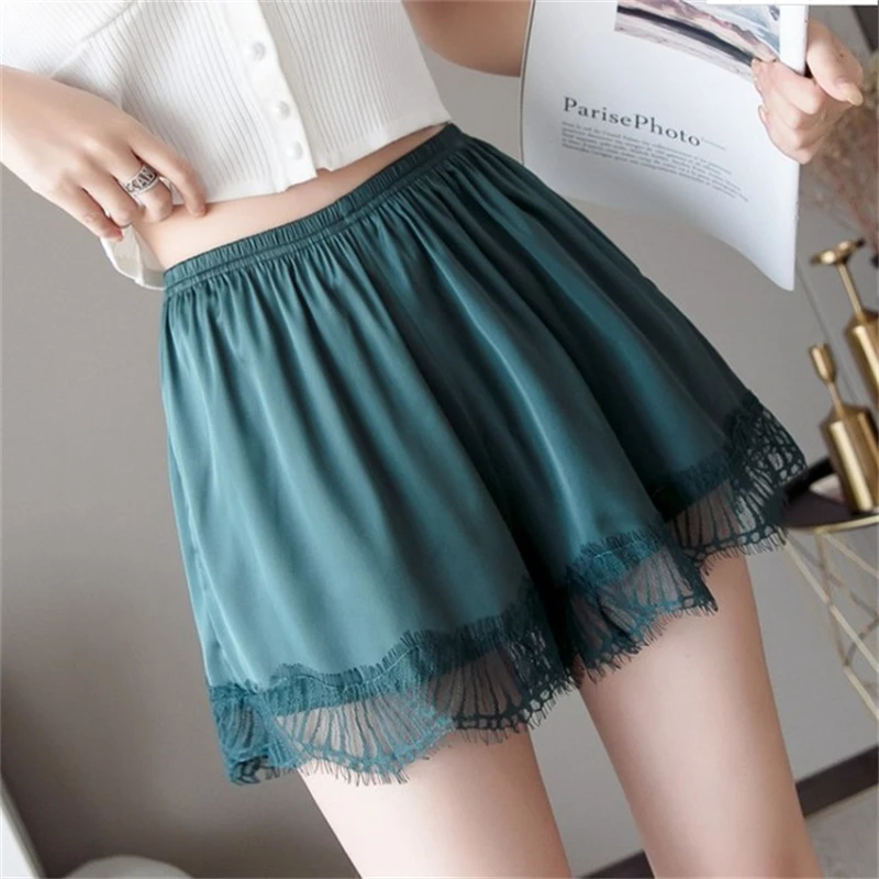 

Plus Size Women Shorts Under Skirt Sexy Lace Anti Chafing Thigh Safety Shorts Ladies Pants Underwear Large Size Safety Pants