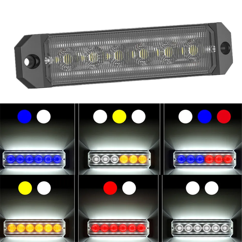 

1PCS 24LED Side Lights Strobe Light Emergency Lights 12V-24V Dimensions Flashing Trailer Light Flash Side Marker Lights Truck