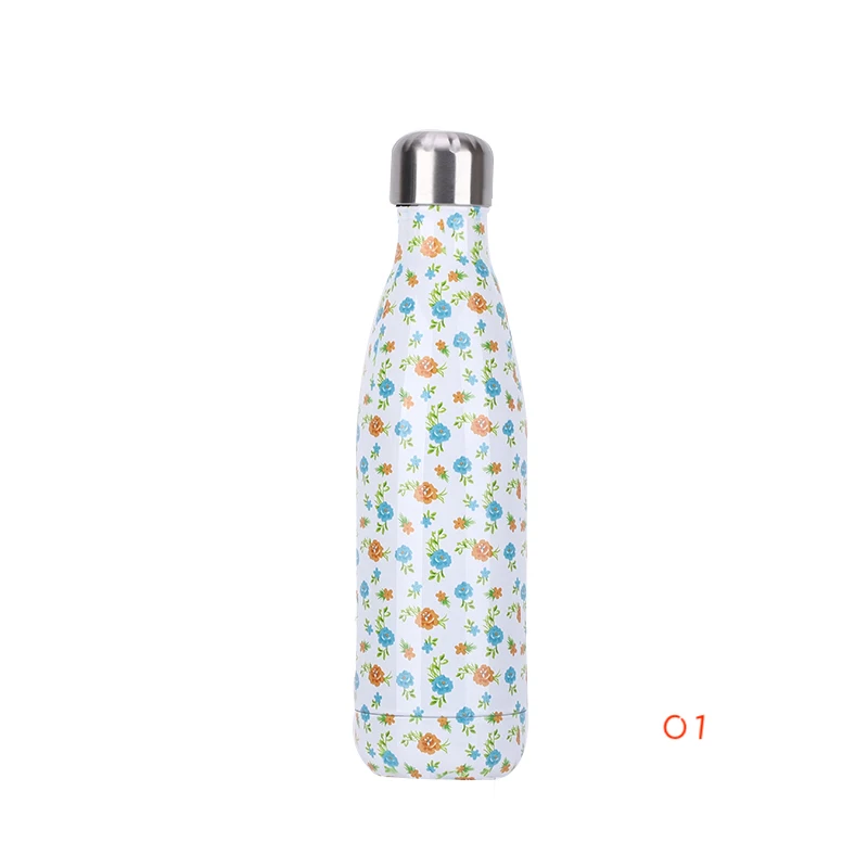 01 цветочный хромированный вакуумный кувшин из нержавеющей стали с двойными