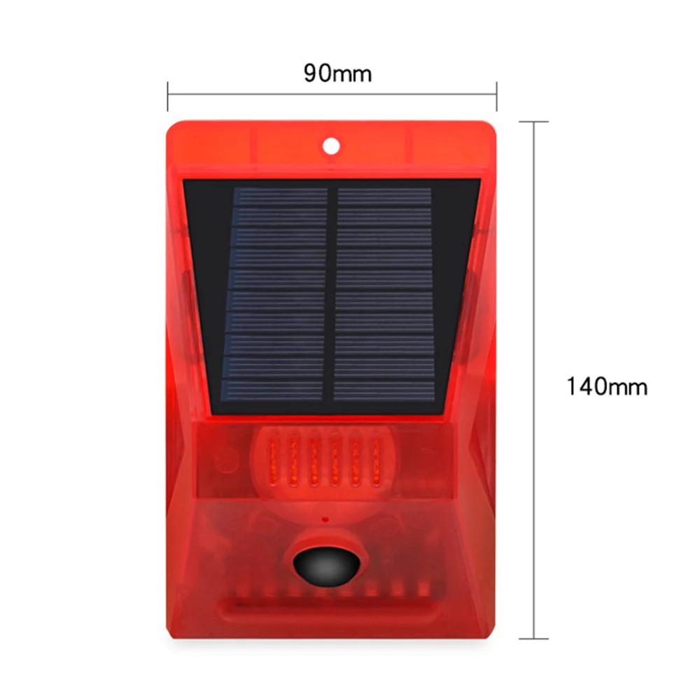 

Solar Alarm Lamp Strobe Light Infrared Motion Sensor Waterproof Remote Controll