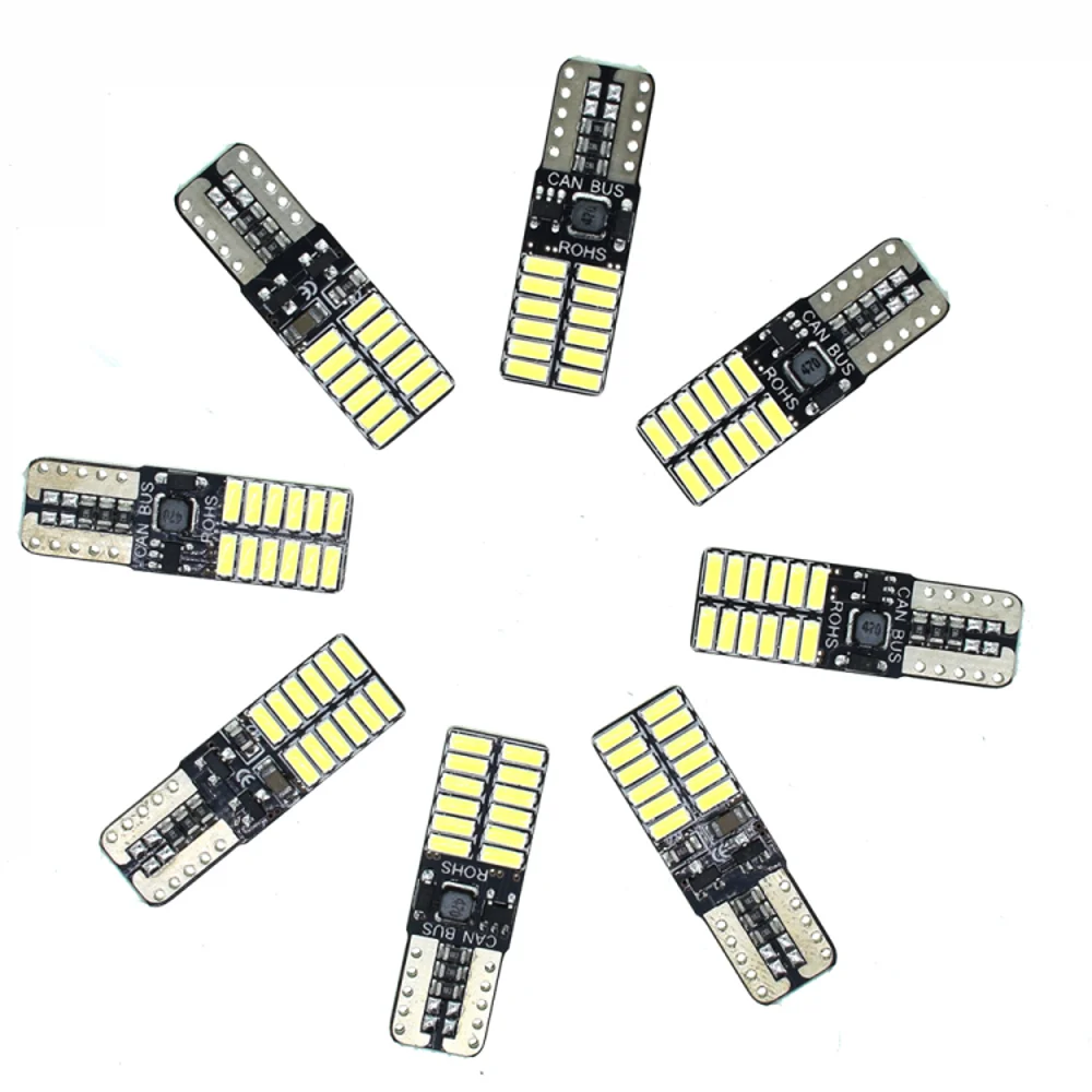 Декодирование автомобильного сигнала Светодиодная лампа T10 4014 24SMD Внутренняя