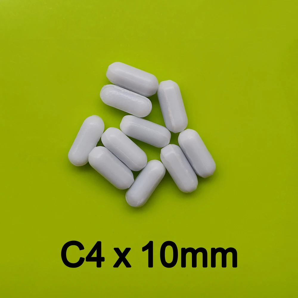 Фото Лабораторная магнитная мешалка C4x10 мм, мешалка из ПТФЭ без поворотного кольца, простые перемешивающиеся белые спиннинги, упаковка из 10 шт. №1