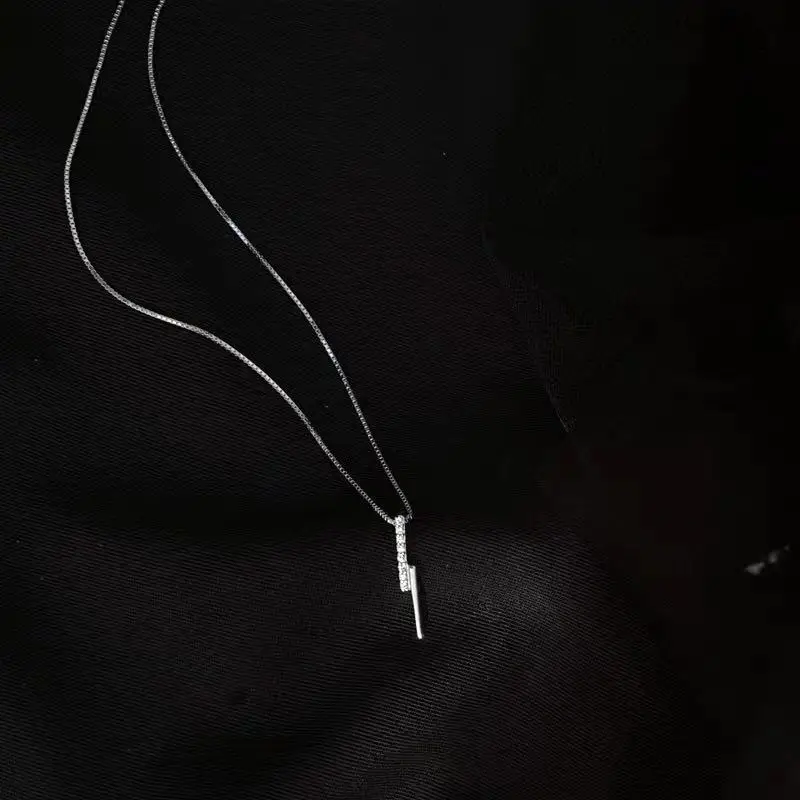 Женское ожерелье из серебра 925 пробы с фианитами|Ожерелья| |