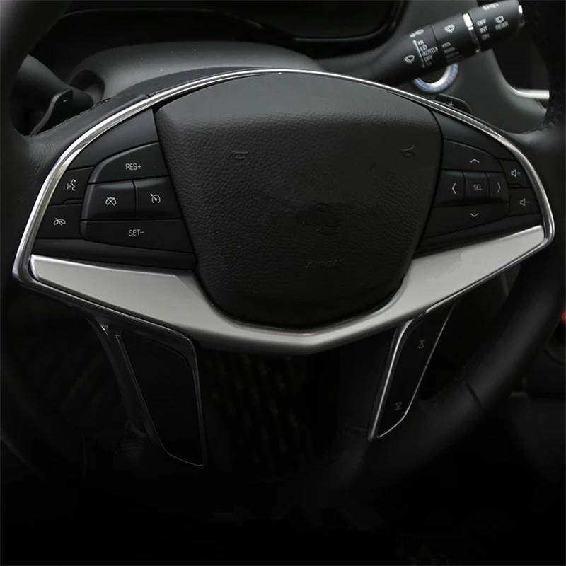 

WELKINRY автомобильный чехол для Cadillac XT5 2015 2016 2017 2018 2019 2020, хромированный руль из АБС-пластика, U-образная отделка
