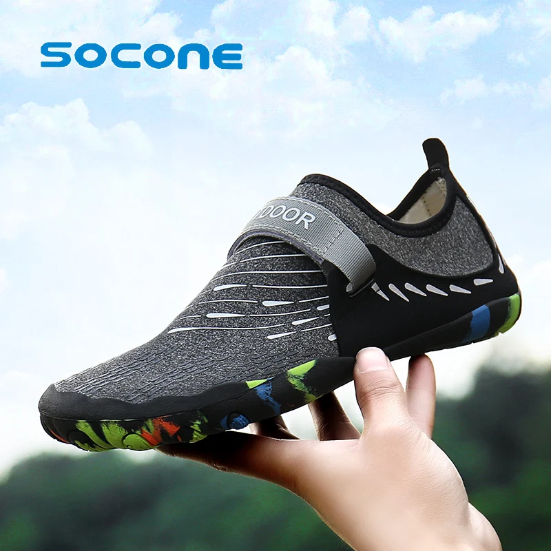 

Socone Men Aqua Shoes Outdoor Breathable Beach Shoes Lightweight Quick-drying Wading Shoes Sport Water Camping Sneakers Shoes