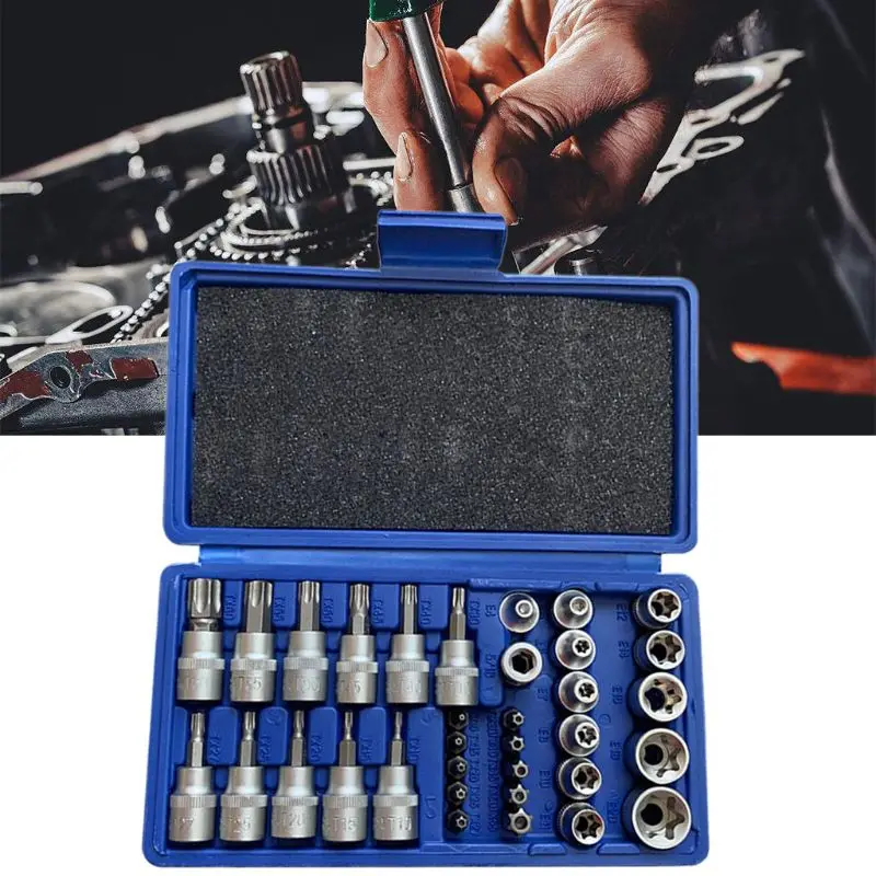 

Набор головок для отверток из хромованадиевой стали, 34 шт.