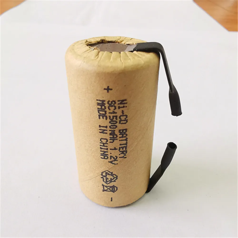 Реальная емкость 2 шт 1 V Ni-CD SC1500mAh аккумуляторы высокой мощности 10C с вкладками