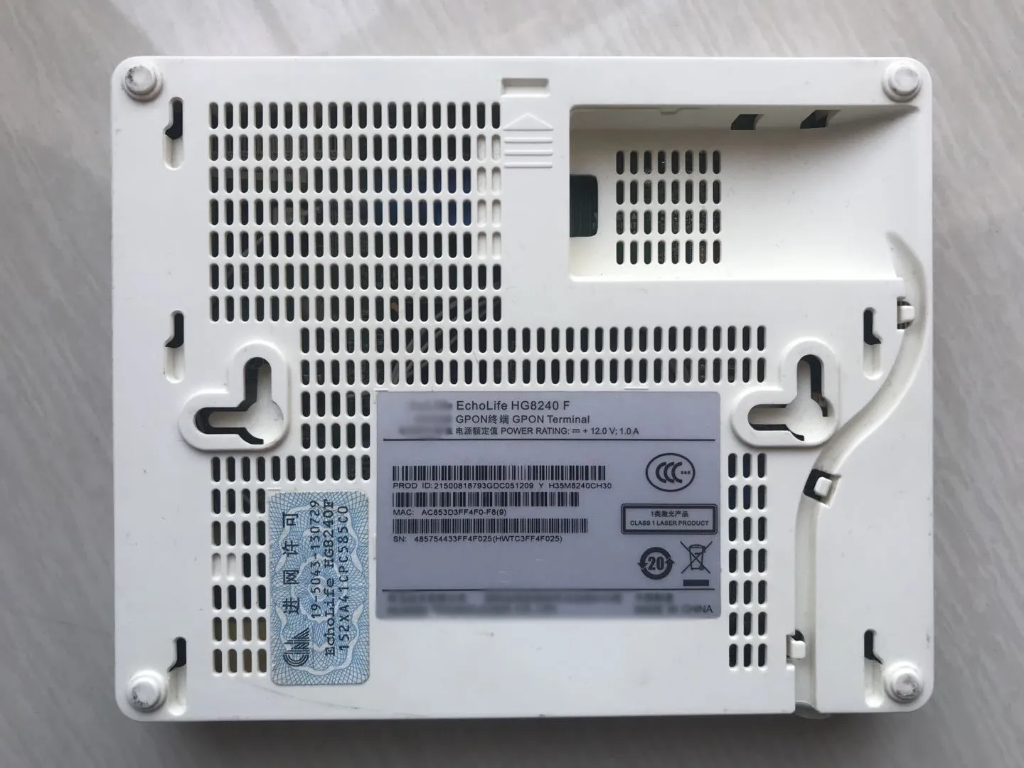 

7 шт., Подержанный оптический сетевой терминал HG8240F HG8342R XPON 4FE ONT,GPON EPON ONU без адаптера питания FTTH OLT