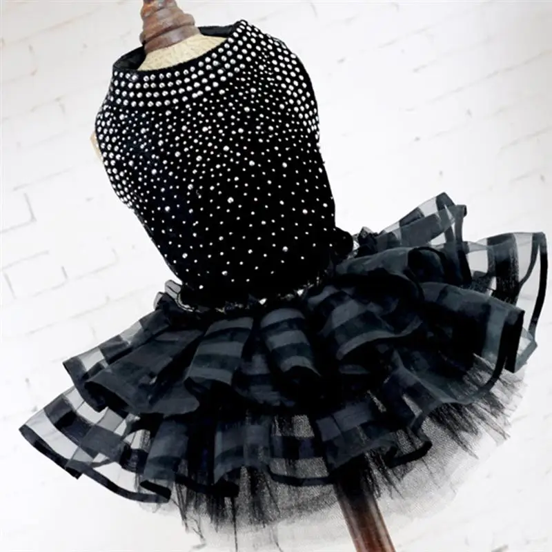 Стильная кружевная юбка для собаки удобное модное платье пачка костюм питомца