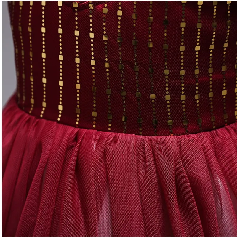 Свадебное платье для девочек цветное градиентное Детская длинная юбка высшего