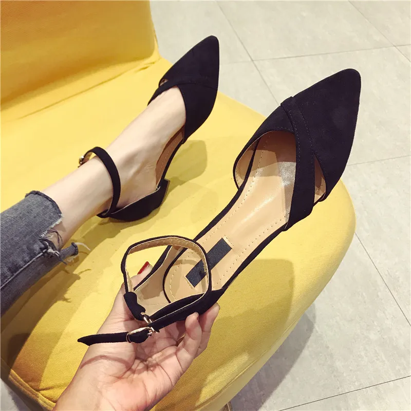 Размера плюс OL Офисные женские туфли из искусственной замши выше колена Женская