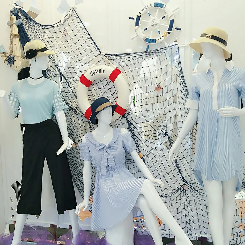 Летнее украшение для окон в средиземноморском стиле морской спасательный круг