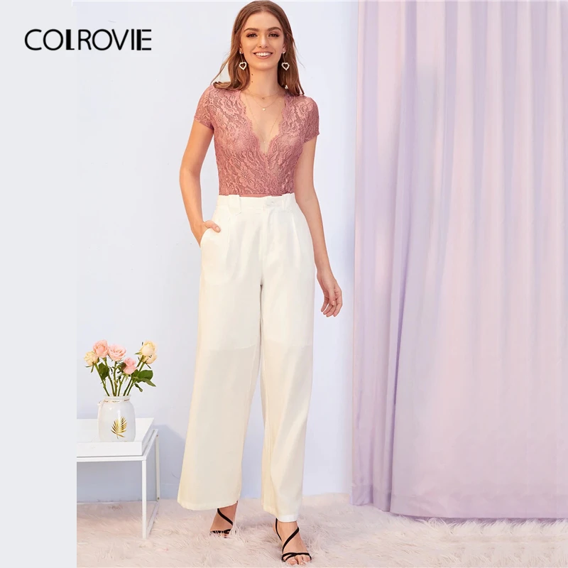 Женское Кружевное боди с глубоким V образным вырезом и вырезом|Боди| |