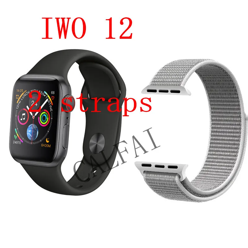 Часы 5 IWO 12 Bluetooth умные часы 1:1 умные часы 40 мм 44 мм чехол для Apple iOS Android телефон сердечного ритма PK IWO 11 - Цвет: Синий