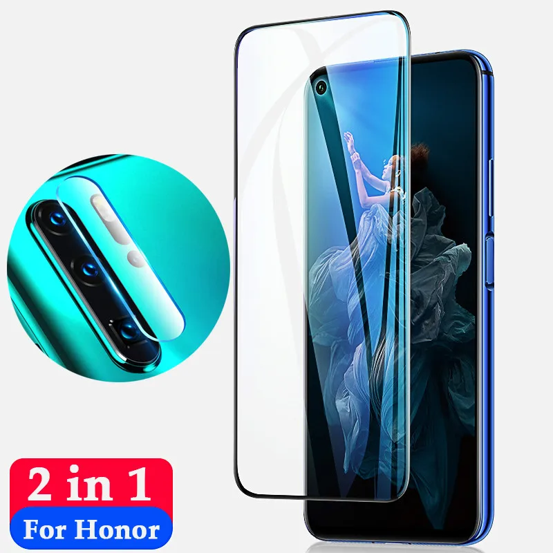 2 в 1 Камера объектив Стекло Крышка для huawei P20 P30 Nova 5 5i Mate30lite Honor 20 Pro 10 9 Lite 9X 8X 8C 8A с уровнем твердости 9H закаленное Стекло пленка