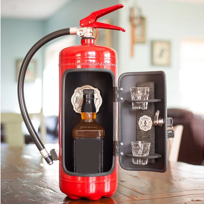 

Fire Etinguisher Mini Bar Christmas Gift Can Bar Simulation Fire Extinguisher Desktop Ornament Home Decor E2S