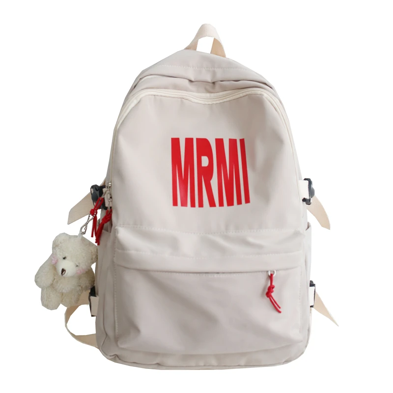 

College School Backpack Women Waterproof Letter Printed Shoulder Bags Female Harajuku Ins Schoolbag Simple Backpacks Ladies 2020