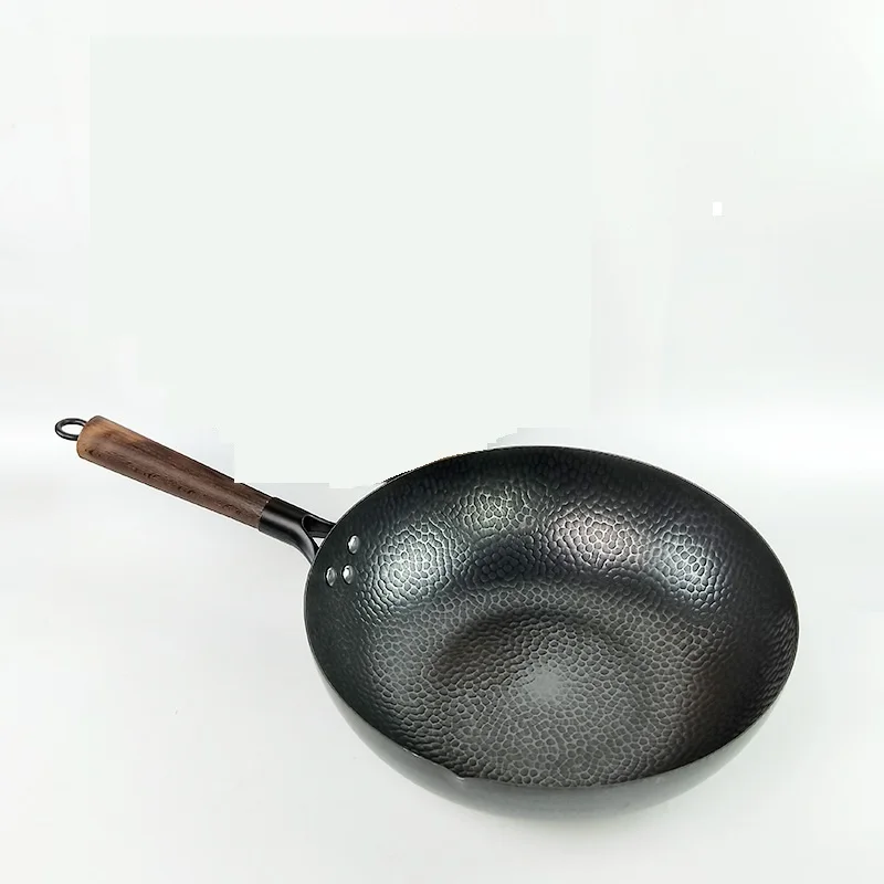 32 см железный горшок без покрытия здоровая сковорода антипригарный Газовая