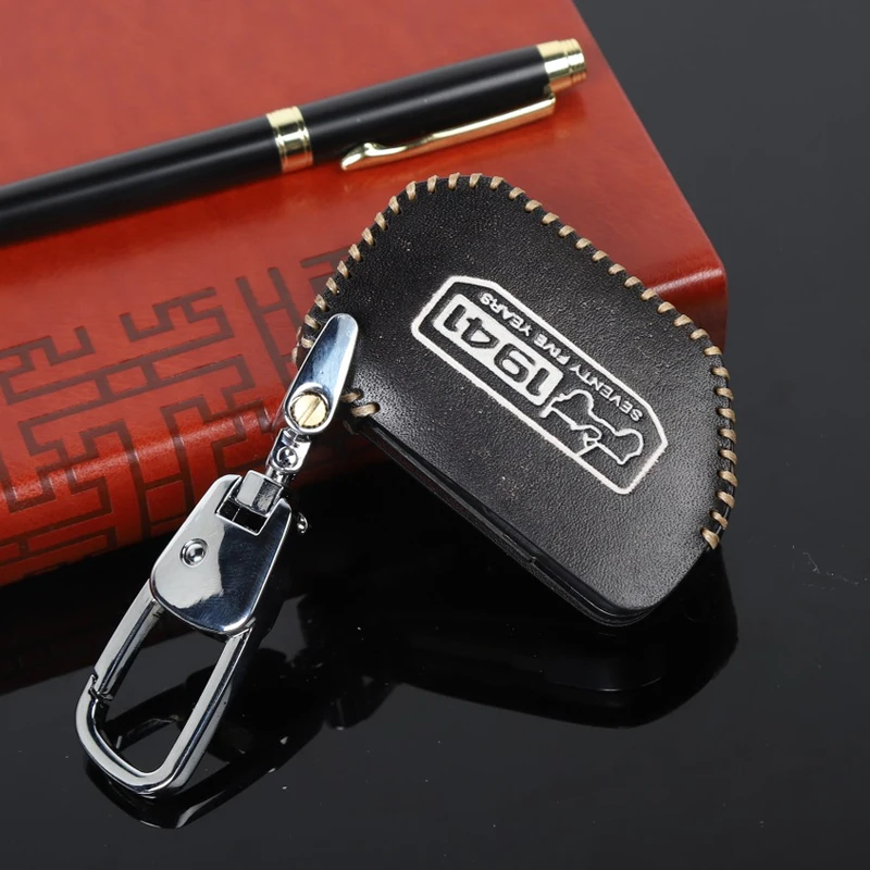 Новый Автомобильный держатель для ключей кожаный чехол в стиле ретро брелок Jeep
