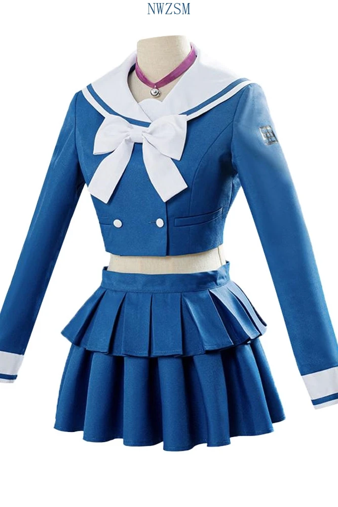 Аниме Danganronpa V3 Killing Harmony Tenko Chabashira косплей костюм женская синяя школьная форма