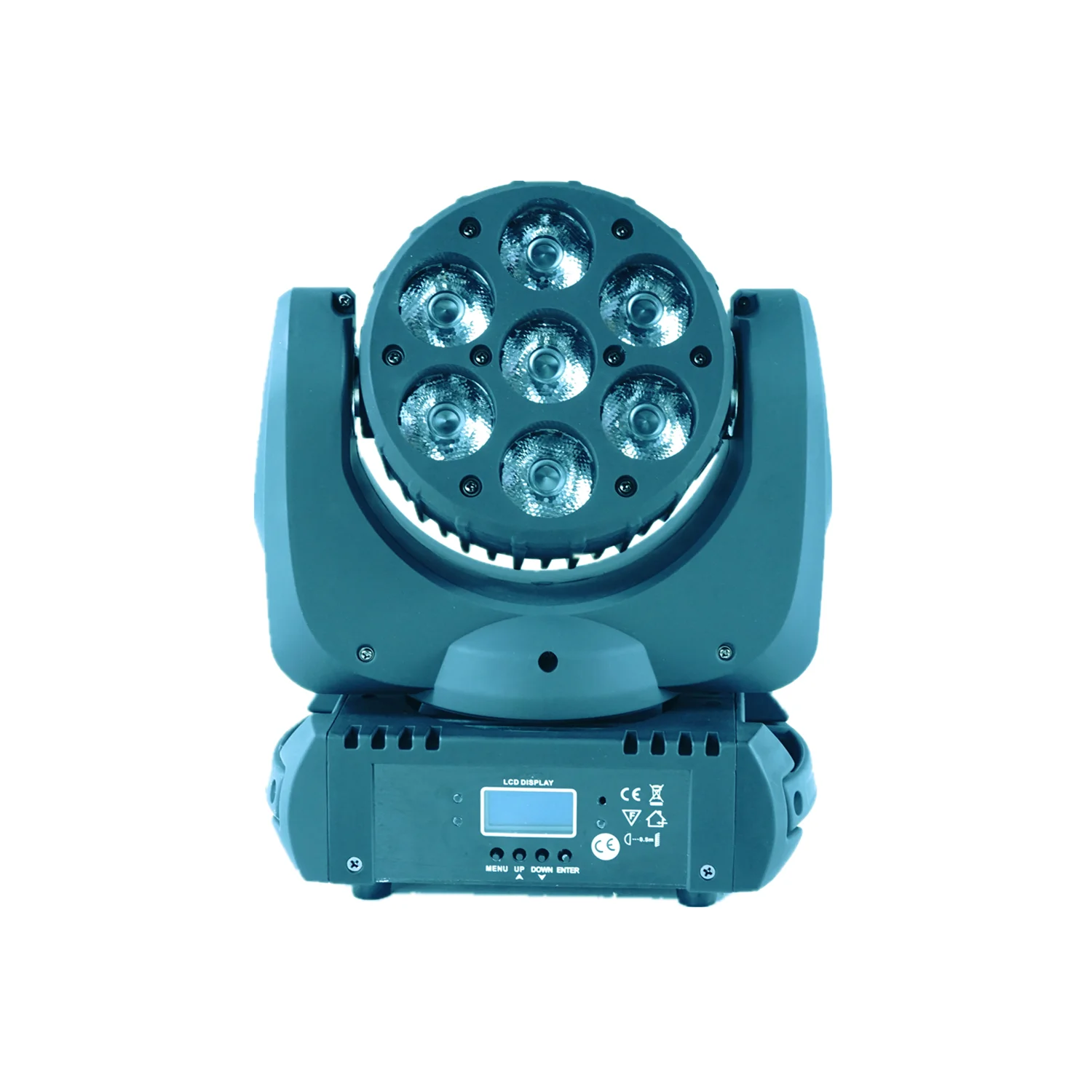 7 small King Kong full-color four-in-one LED stage lights DMX control moving head beam party light Dj Christmas disco | Лампы и