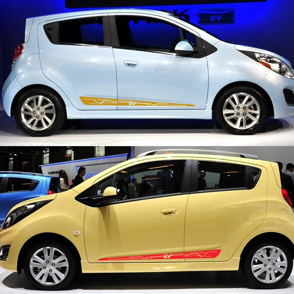 2 шт. для Chevrolet Spark автомобильный боковой двери наклейки на авто Графика виниловой