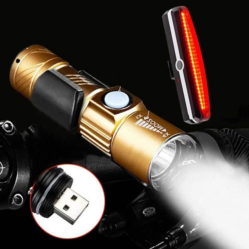 USB Перезаряжаемый светодиодный MTB велосипед велосипедный головной Передний