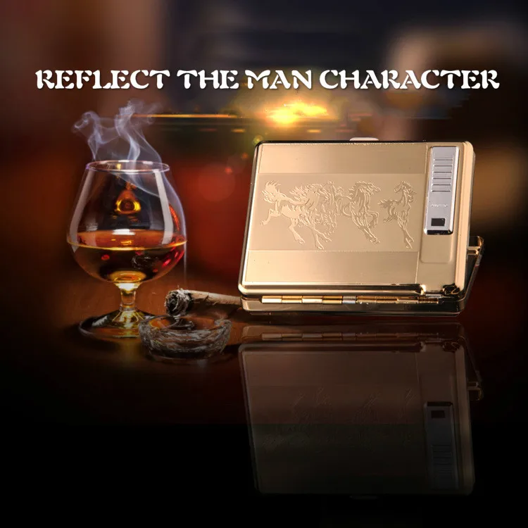 Перезаряжаемая usb зажигалка для сигарет 20 с чехлом Экологичная Зажигалка