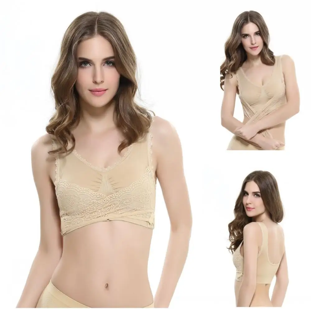 Женский спортивный бюстгальтер для фитнеса и йоги мягкий пуш-ап Кружевной
