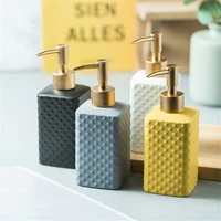 350ml soap dispenser simple bathroom ceramic shampoo bottle shower gel hand sanitizer disinfectant empty refill sub bottling