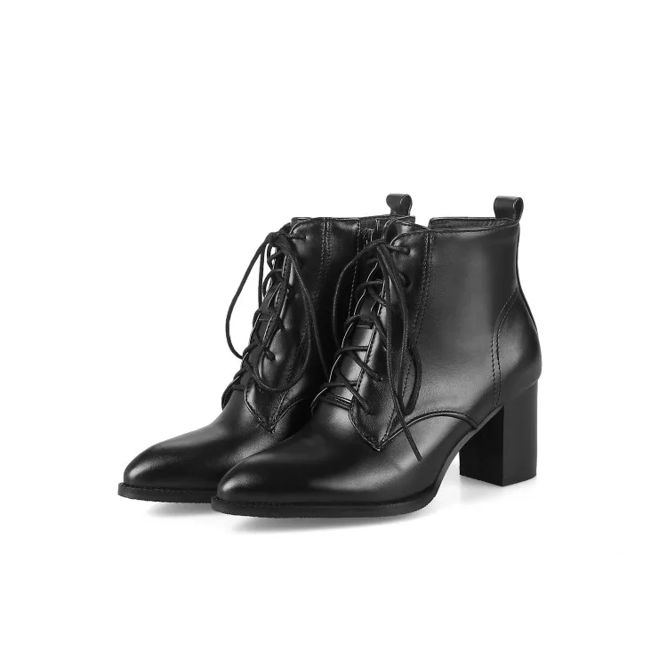 Женские ботильоны с перекрестными ремешками однотонные ботинки больших