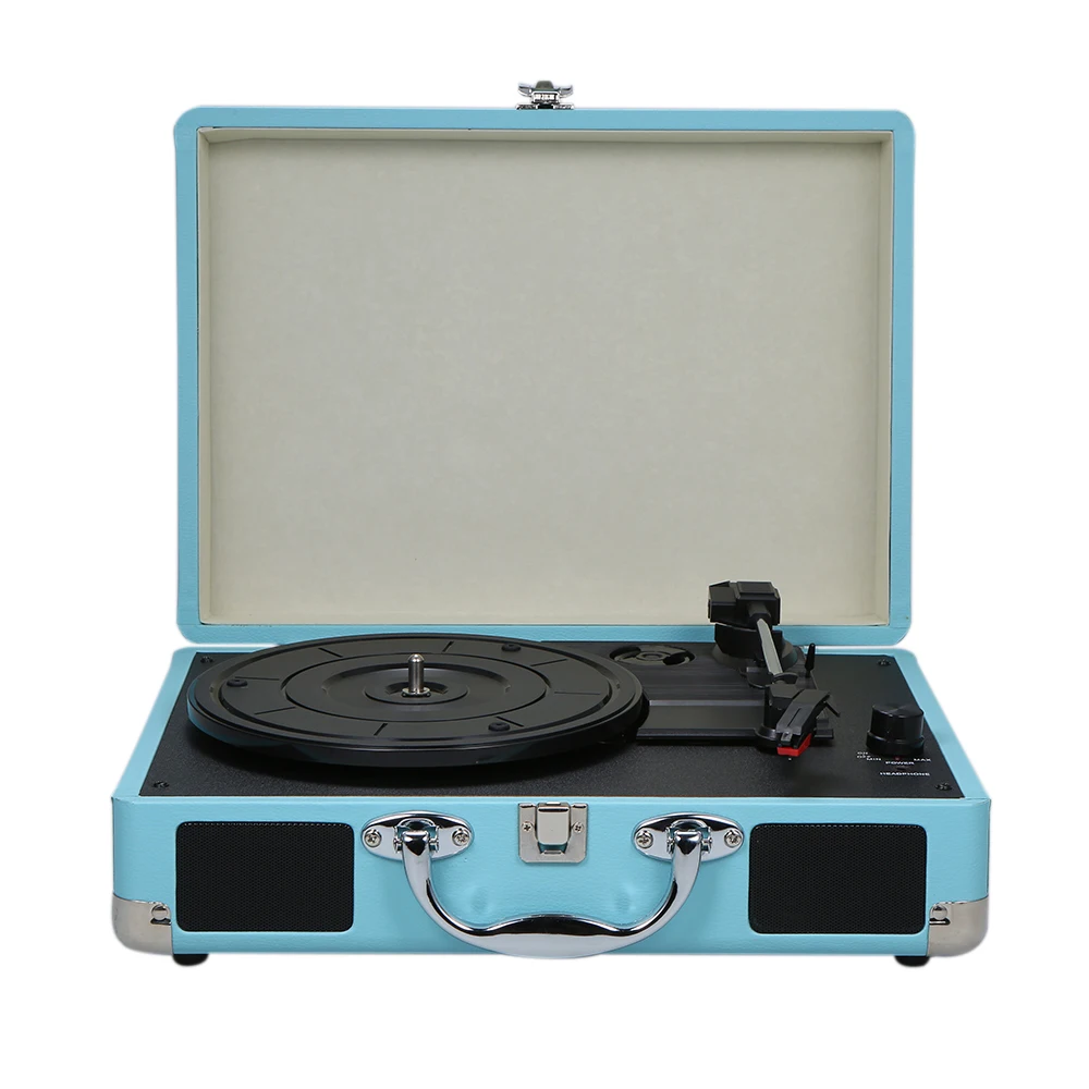 LSM Portable Turntable Player with Speakers Vintage Phonograph Record Player Stereo Sound Turntables for 180/200/300mm Records