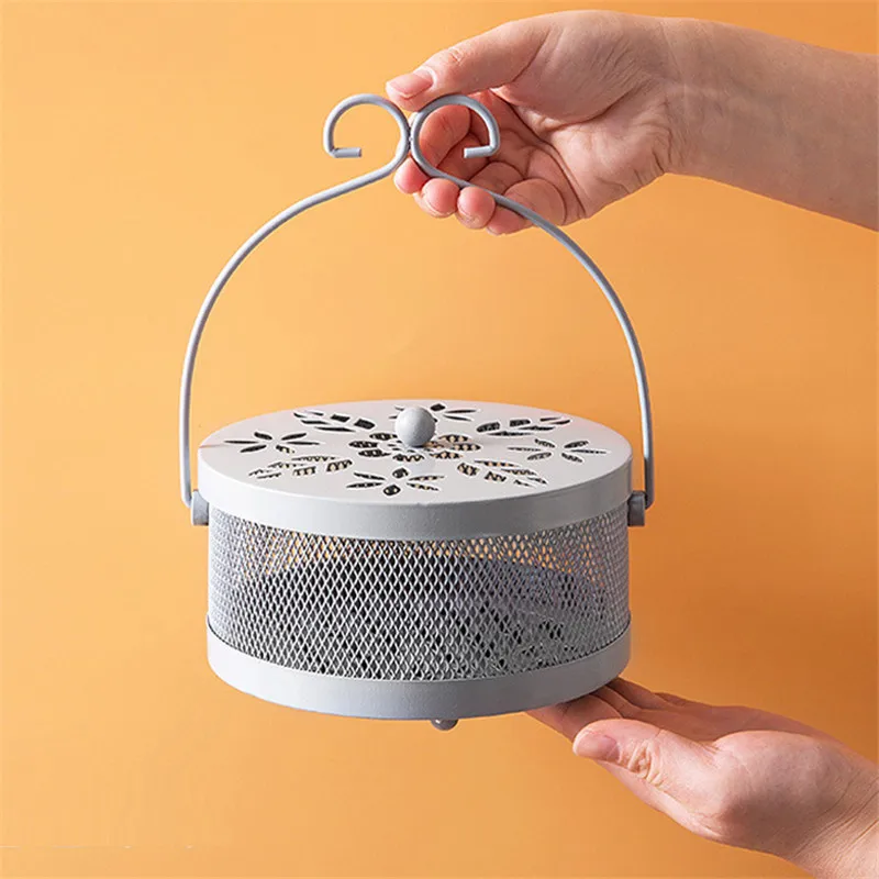 

Железная огнеупорная Безопасная Печь для комаров, подвесная коробочка для комаров с крышкой, садовый лоток для хранения, лоток для комаров ...