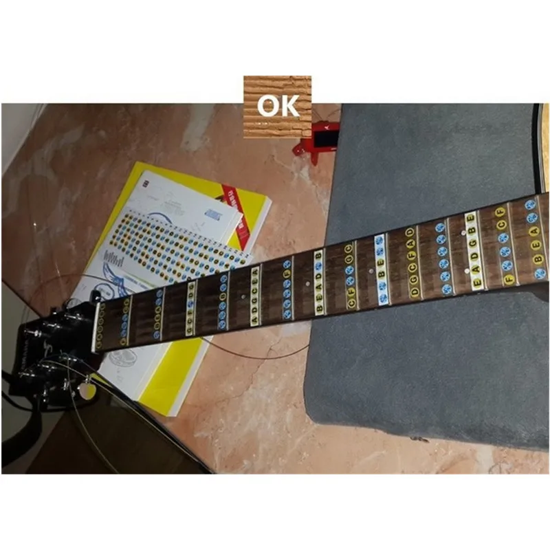 1 шт. Пластик Акустическая гитара Eectric гриф гитары музыкальные наклейки со шкалой