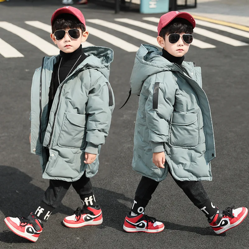 

-30 Degree Children Parka Winter Down Cotton Jacket Boy Warm Coat Kids Clothing Thicken Outerwear Clothes snowsuit Teen 4-14 Yrs