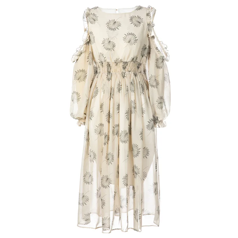 Женское платье в стиле бохо на весну и лето элегантное милое с цветочным принтом