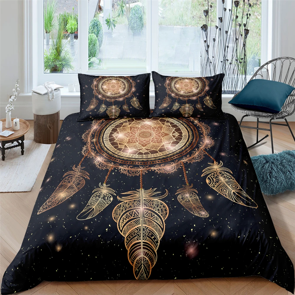 

High Quality Dream Catcher Bedding Set King Size Polyester 3d Duvet Cover and Pillowcase Set Home Textiles 2/3pcs For Bedroom
