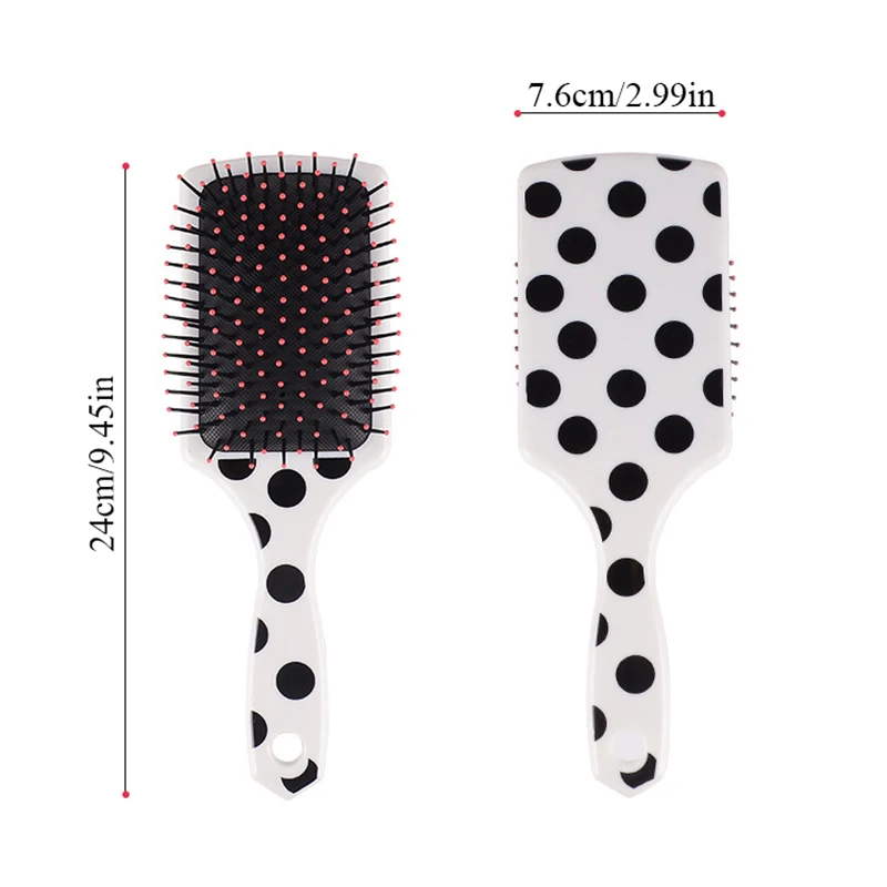 

Black And White Dots Massage Comb Anti-static INS Waterproof Cushion Bursh Hair Brush Household Hair Salon Tool Accessories